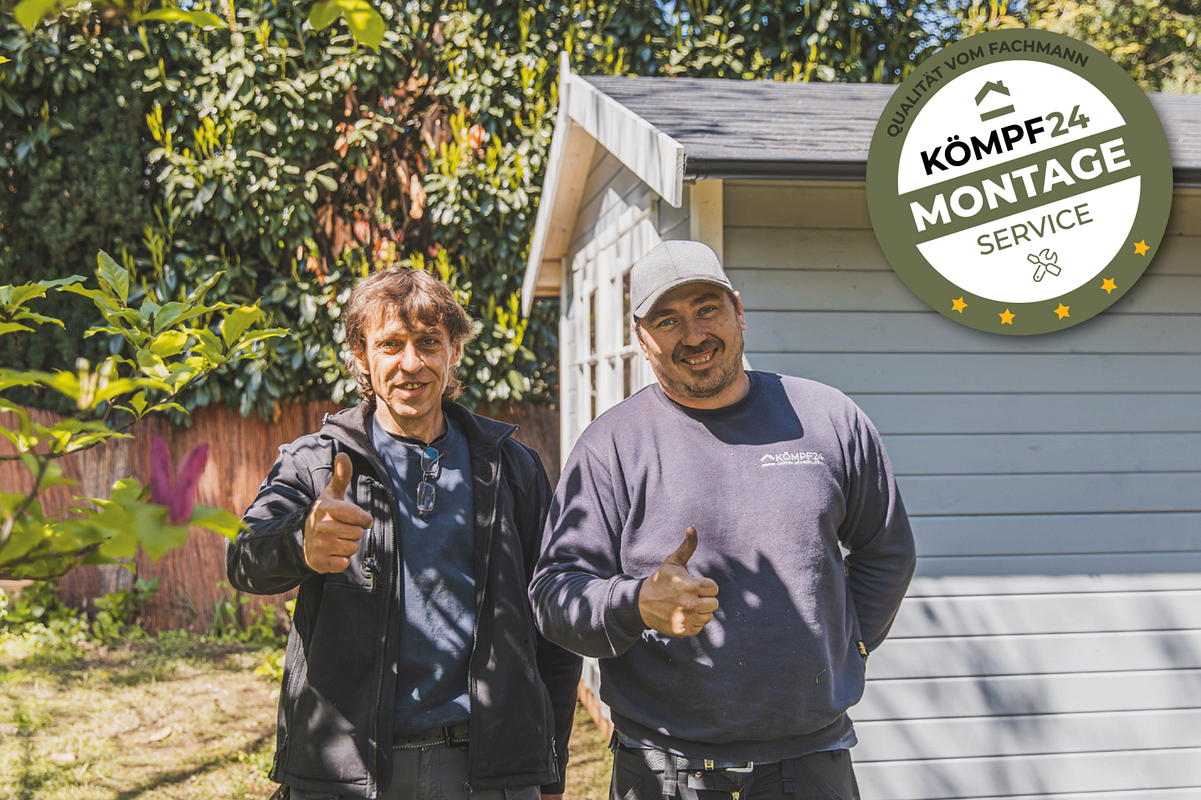 Kömpf24 Monteur begrüßt Kundschaft