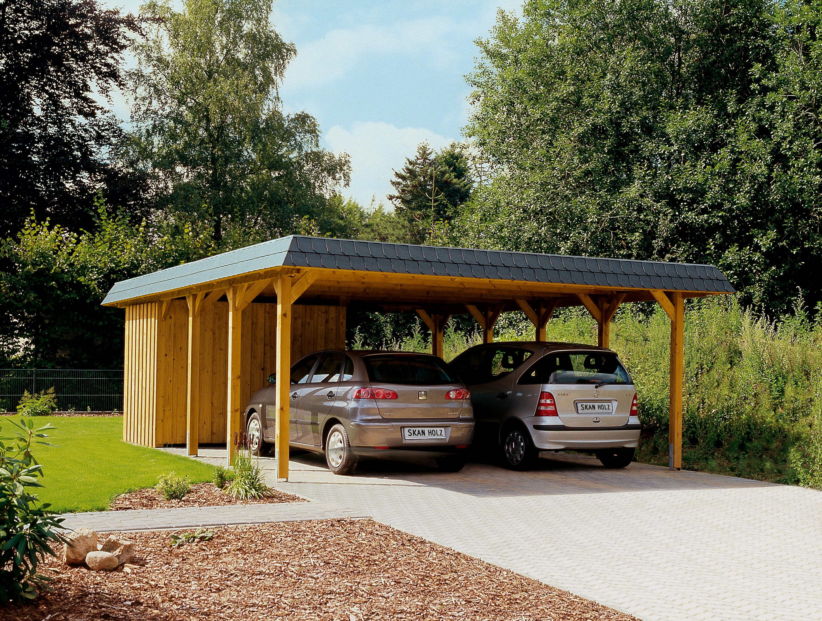 Walmdach Carports