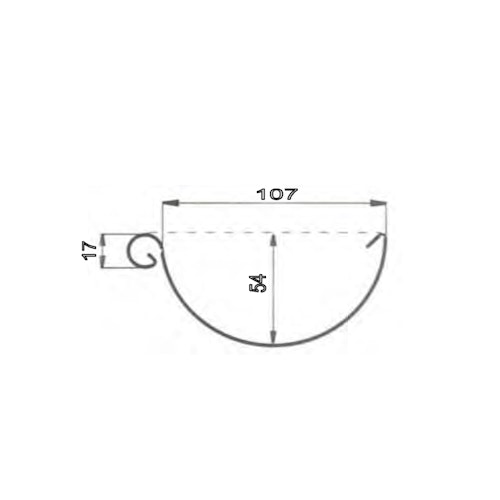 Metall Dachrinnenset für Skan Holz Terrassenüberdachung Siena/Sanremo/Tivoli/Florenz 541 cm mit Kunststofffallrohr(en)