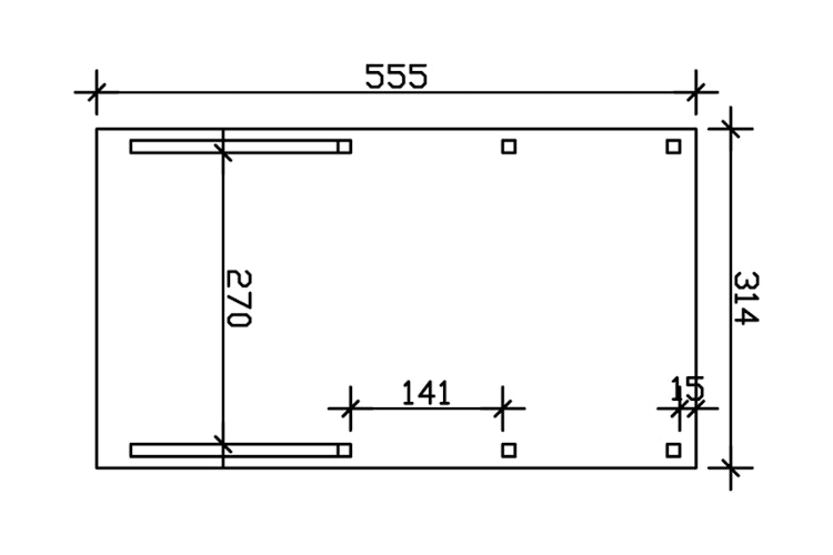 Skan Holz Carport Friesland 314x555 cm inkl. 2 Einfahrtsbögen Sparset 6