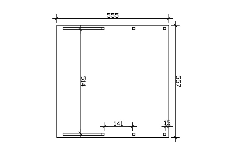 Skan Holz Carport Friesland 557x555 cm inkl. 2 Einfahrtsbögen Sparset 8