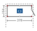 Vorschaubild Skan Holz Abstellraum C3 für Carports - Profilschalung
