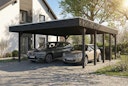 Vorschaubild Skan Holz Friesland - Flachdach Doppelcarport aus Nadelholz Breite 546 cm