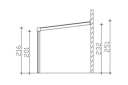 Vorschaubild Skan Holz Aluminium Terrassenüberdachung Monza Breite 648 cm