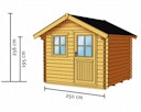 Vorschaubild Skan Holz 28 mm Blockbohlenhaus Porto
