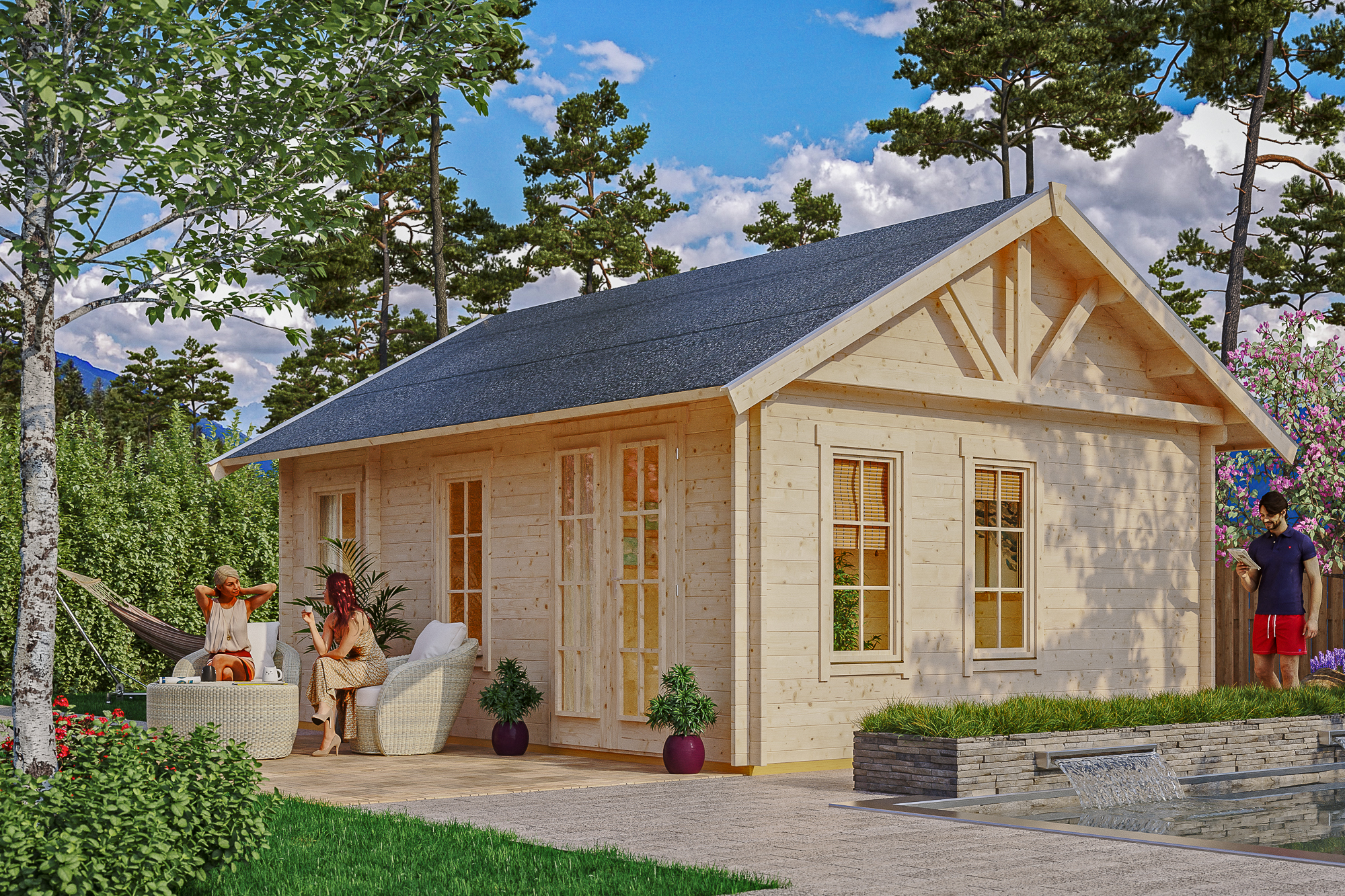 Skan Holz 70 mm Blockbohlenhaus Toronto 2