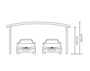 Vorschaubild Skan Holz Franken - Bogendach Doppelcarport aus Leimholz Breite 635 cm