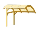 Vorschaubild Skan Holz Schwaben Carport-Stellplatzerweiterung aus Leimholz Breite 299cm