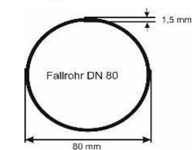 Rohrverbinder DN 80/80 zum Kleben dunkelgrau