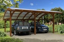 Vorschaubild Skan Holz Schwaben - Bogendach Doppelcarport aus Leimholz Breite 648cm