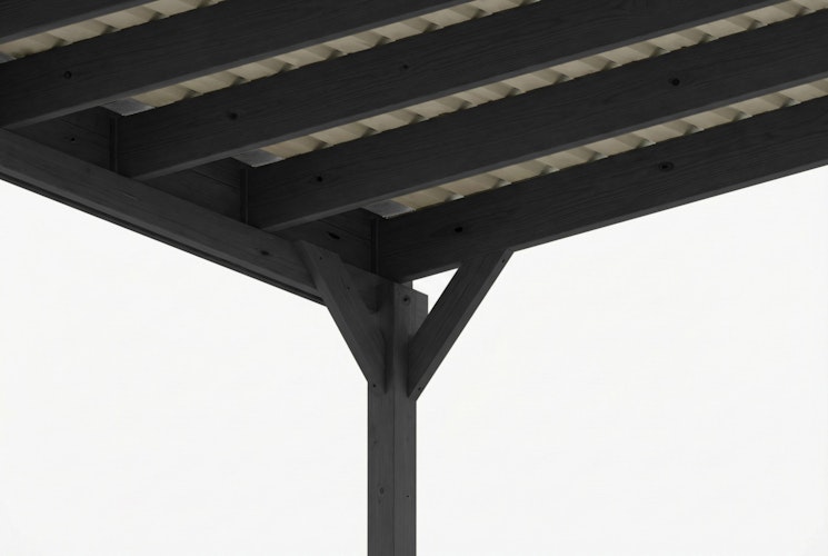 Skan Holz Doppelcarport Friesland 546x708 cm mit Abstellraum Set D