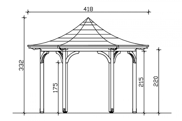 Skan Holz Pavillon Laube Versailles