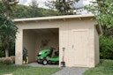 Vorschaubild Skan Holz Gerätehaus Knut mit offenem Arbeitsbereich - 28 mm