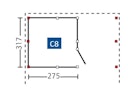 Vorschaubild Skan Holz Abstellraum C8 für Carports - Profilschalung