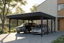 Vorschaubild Skan Holz Friesland - Flachdach Doppelcarport aus Nadelholz Breite 546 cm