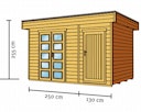 Vorschaubild Skan Holz 28 mm Gartenhaus Venlo 3