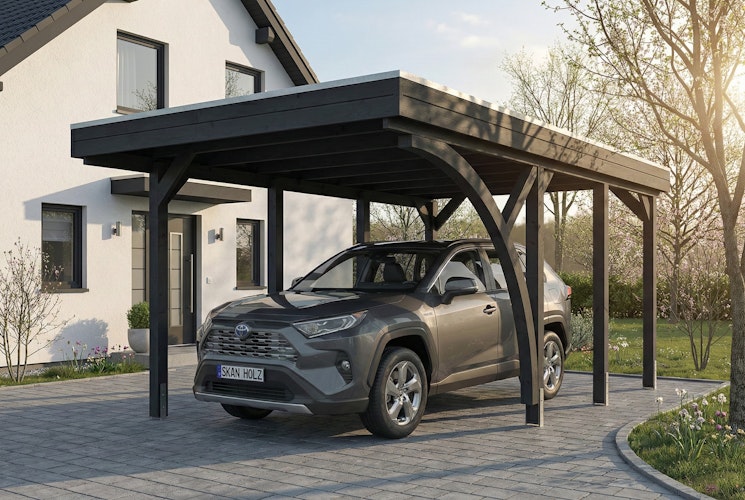 Skan Holz Carport Friesland 320x555 cm inkl. 1 Einfahrtsbogen Set E