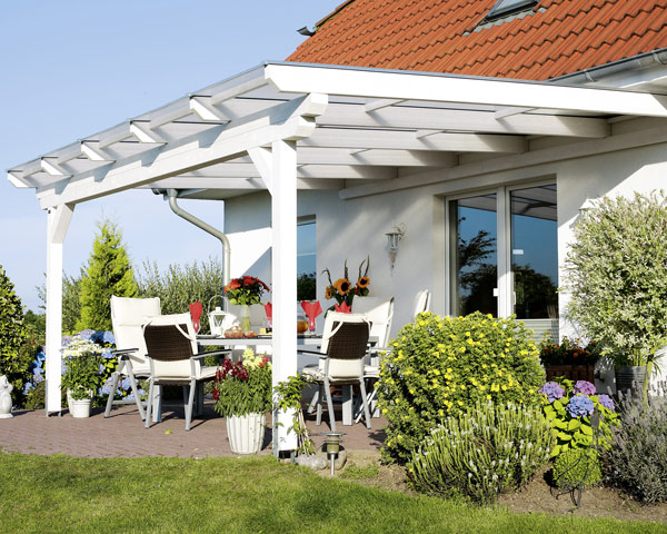 Skan Holz Terrassendach Ancona Leimholz o. Mittelpfosten 541 cm