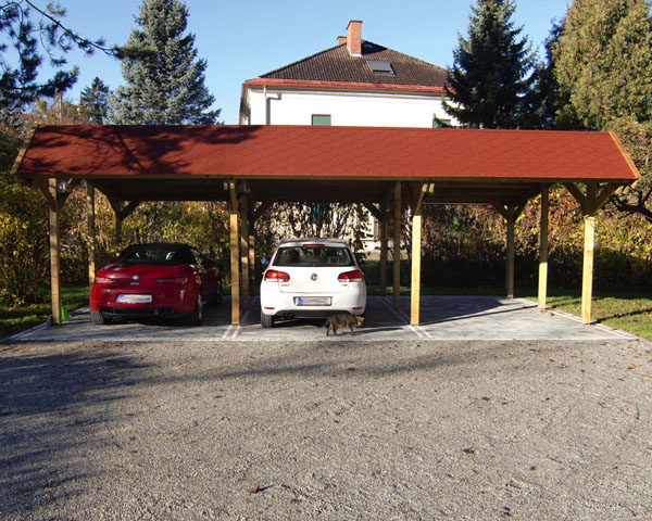 Skan Holz Harz - Pultdach Stellplatzerweiterung aus Nadelholz Breite 303 cm