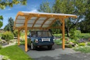 Vorschaubild Skan Holz Schwaben - Bogendach Einzelcarport aus Leimholz Breite 434 cm