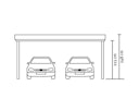 Vorschaubild Skan Holz Emsland - Flachdach Doppelcarport aus Leimholz Breite 613 cm