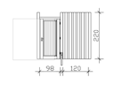 Vorschaubild Skan Holz Seitenwand für Leimholz Carports - Deckelschalung