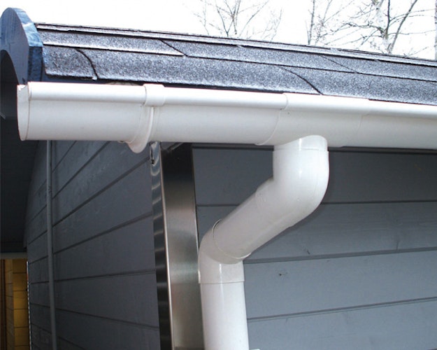Kunststoff Dachrinnenset für Skan Holz Carport Franken