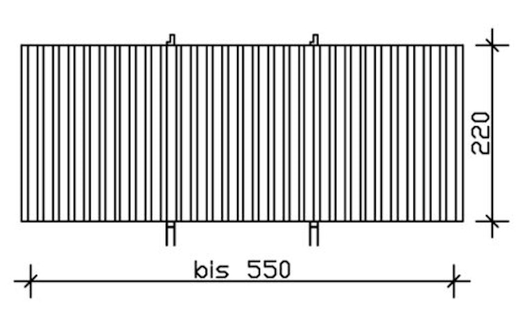 Skan Holz Rückwand für Leimholz Doppel- Carports - Deckelschalung
