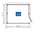 Vorschaubild Skan Holz Abstellraum C4 für Carports - Profilschalung