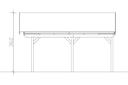 Vorschaubild Skan Holz Fichtelberg - Satteldach Einzelcarport Breite 618 cm