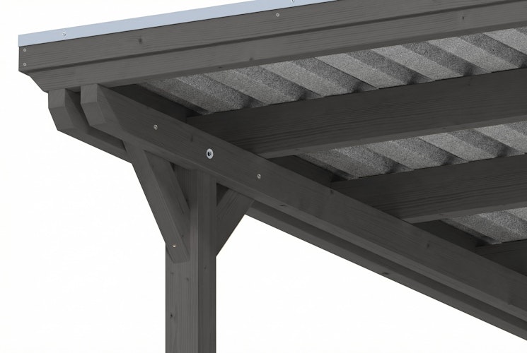 Skan Holz Emsland - Flachdach Caravan-Carport aus Leimholz Breite 402 cm