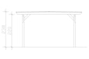 Vorschaubild Skan Holz Odenwald - Design Einzel Carport aus Leimholz Breite 428 cm