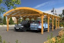 Vorschaubild Skan Holz Franken - Bogendach Doppelcarport aus Leimholz Breite 635 cm