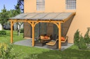 Vorschaubild Skan Holz Terrassenüberdachung Venezia mit Mittelpfosten Breite 541 cm