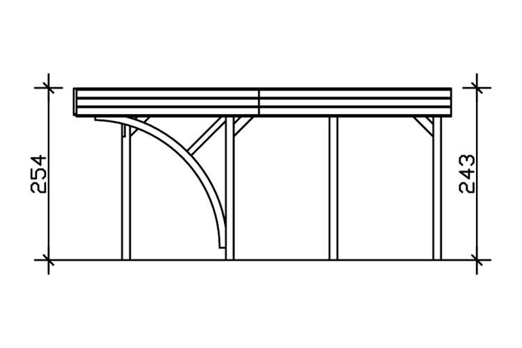 Skan Holz Carport Friesland 557x555 cm inkl. 1 Einfahrtsbogen Sparset 7