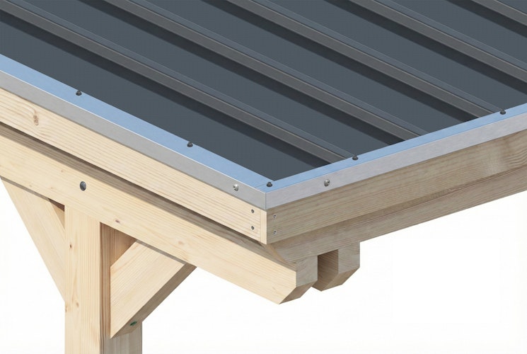 Skan Holz Emsland - Flachdach Caravan-Carport aus Leimholz Breite 402 cm