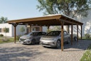 Vorschaubild Skan Holz Emsland - Flachdach Doppelcarport aus Leimholz Breite 609 cm
