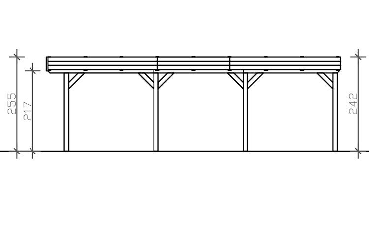 Skan Holz Grunewald - Flachdach Carport aus Leimholz Breite 622 cm