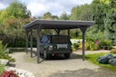 Vorschaubild Skan Holz Spessart- Flachdach Einzelcarport aus Leimholz Breite 355 cm