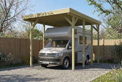 Skan Holz Friesland - Flachdach Caravan-Carport aus Nadelholz Breite 402 cm