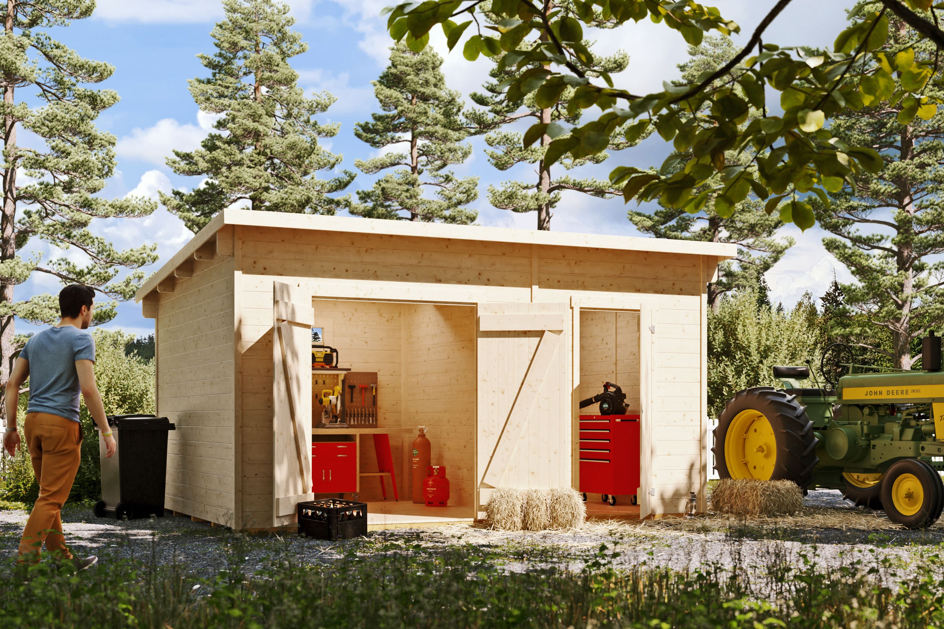 Skan Holz Gartenhaus Flex - 28 mm