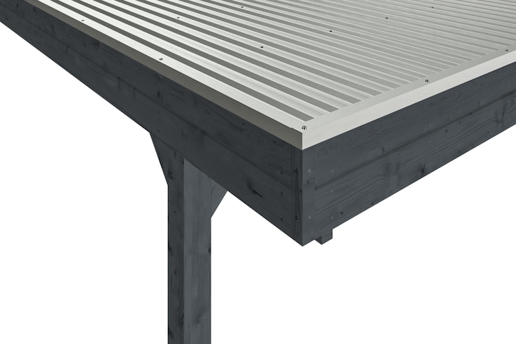 Skan Holz Carport Friesland Hybrid Set 13 557x555 cm inkl. Rück- und Seitenwände aus Aluminium