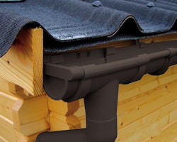 Kunststoff Dachrinnenset 404Ax für Pultdach/Flachdach Gartenhäuser