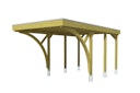 Vorschaubild Skan Holz Carport Friesland 314x555 cm inkl. 2 Einfahrtsbögen Sparset 6