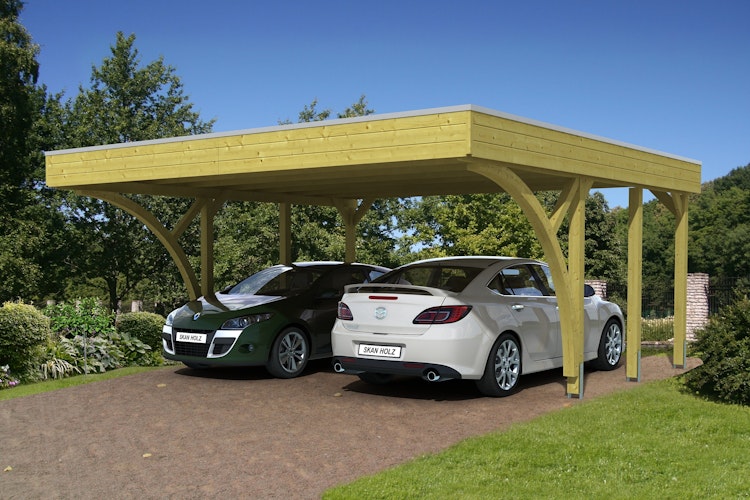 Skan Holz Carport Friesland 557x555 cm inkl. 2 Einfahrtsbögen Sparset 8