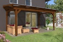 Vorschaubild Skan Holz Sanremo aus Leimholz ohne Mittelpfosten Breite 541 cm freistehende Terrassenüberdachung