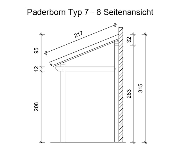 Skan Holz Pultdach Vordach Paderborn