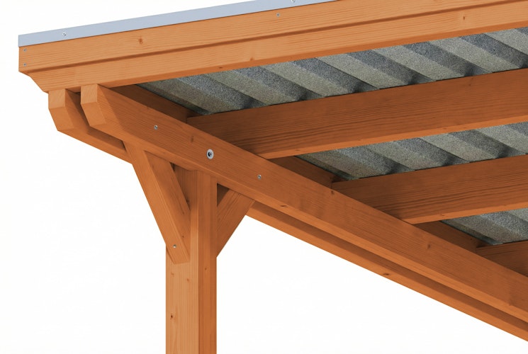 Skan Holz Emsland - Flachdach Caravan-Carport aus Leimholz Breite 402 cm