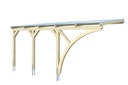 Vorschaubild Skan Holz Wandanbau-Carport Eifel mit Einfahrtsbogen 300 x 541 cm