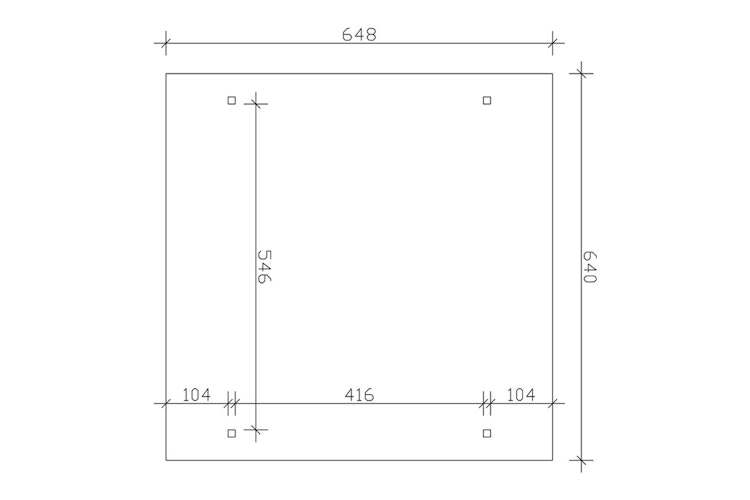 Skan Holz Odenwald - Design Doppel Carport aus Leimholz Breite 640 cm